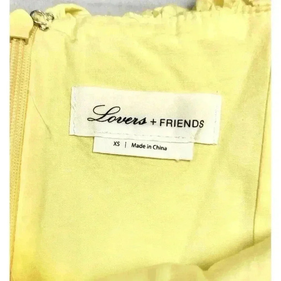 Revolve Lovers + Friends Mini Dress XS Daffodil Ruched Ruffle Donna Cut Out - Picture 6 of 7